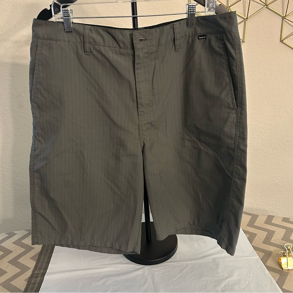 Hurley Men's Charcoal Flat Front Shorts